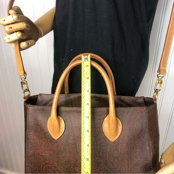 ETRO Milano Red Paisley Top Zipper Crossbody Shoulder Bag Stunning Condition - Picture 7 of 16